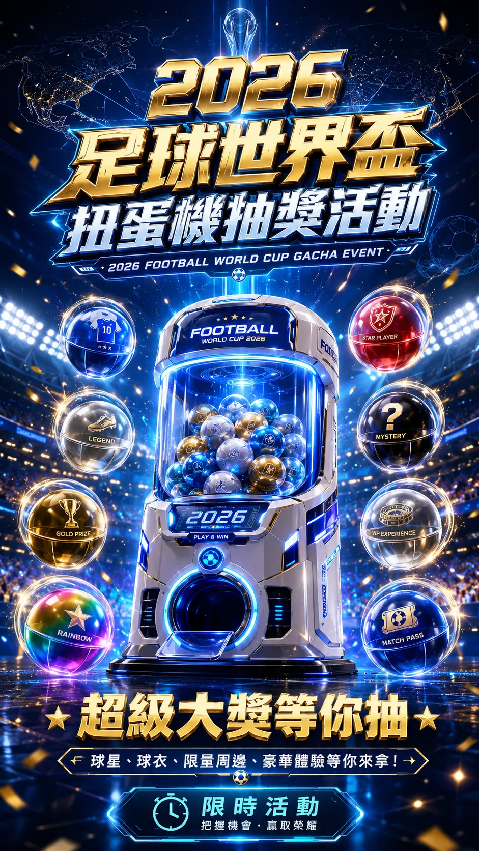 2026足球世界盃 扭蛋抽獎活動